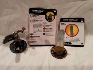 FONDAZIONE HEROCLIX FANTASTIC FOUR FUTURE: 054 SILVER SAVAGE con TAVOLA DA SURF ARGENTO - Foto 1 di 2