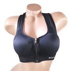 Womens Seamless Leisure Sports Yoga Padded Front Zip Bra Crop Top Removable 0283