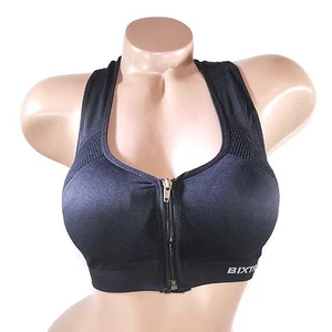 Reggiseno da donna senza cuciture sport per il tempo libero imbottito anteriore cerniera top rimovibile 0283 - Foto 1 di 21