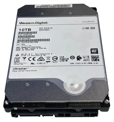 Western Digital Ultrastart DC HC510 10TB 7.2K RPM 6Gbps SATA LFF HDD 0F27464 - Image 1 of 2