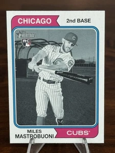 2023 Topps Heritage High Number Miles Mastrobuoni Black & White Variation #550 - Picture 1 of 2