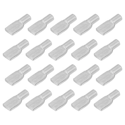 120Pcs Spoon Shaped Shelf Support Pegs Holder, 5mm Metal Nickel Plated Shelf Pin Foto 1 de 4