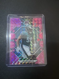 2023 Panini Mosaic - Rookies Camo Pink Mosaic Prizm #328 Jalen Carter (RC) - Picture 1 of 2