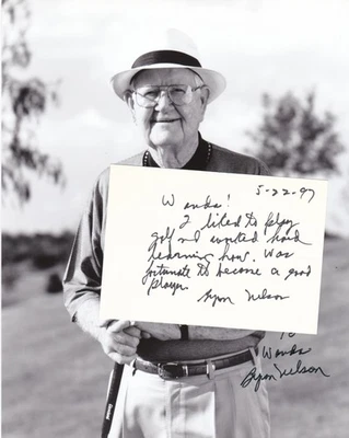 拜伦·尼尔森签名照片和信件 — 第 1/3 张图片