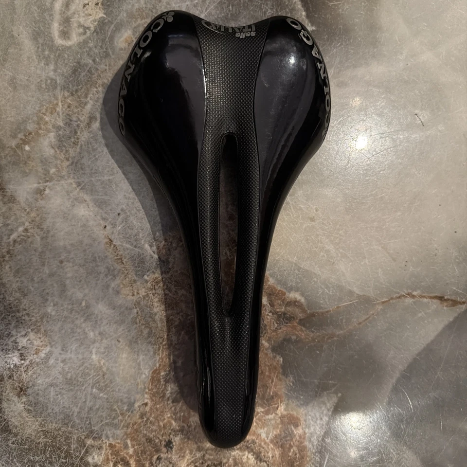 Colnago Selle Italia SL saddle manganese rails RARE black patent - Image 1 of 4