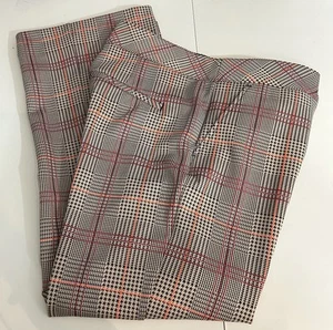 Pantalones SPANX Talla XL Crop Perfect Kick Flare Naranja Pop Plaid Ponte - Imagen 1 de 10