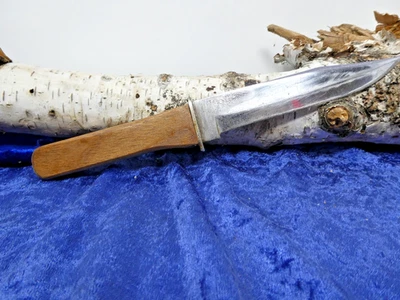 VINTAGE 1920-40 CASE FIXED BLADE HUNTING KNIFE w/ WOODEN SCALES & SHEATH - Image 1 of 4