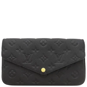 LOUIS VUITTON Chain Geldbörse Pochette Felice Monogram Ann Platt Schwarz Gold - Bild 1 von 10
