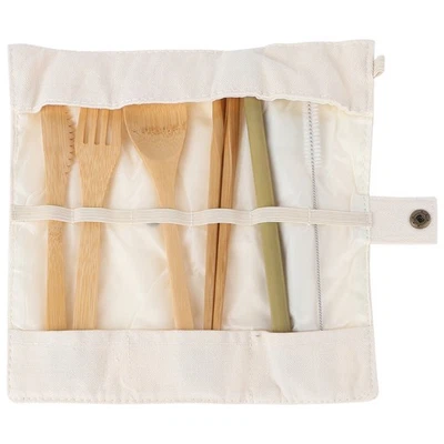  Tafel Geschirr Set Bambus Küchenutensilien Tragbares Tabellengeschirr - Bild 1 von 4