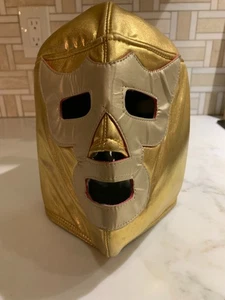 RAMSES Teen Pro-Lycra Lucha Libre Wrestling Mask – Gold – Nacho Libre Style - Picture 1 of 5