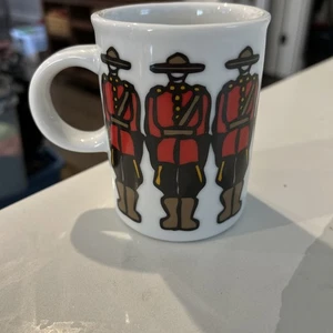 Marc Tetro Danesco Canadian Mounties Mounted Police Stoneware Mug Vintage - Picture 1 of 4