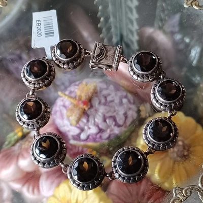 BRAZALETE TOPACIO AHUMADO PLATA ESTERLINA EXEX CLAUDIA AGUDELO DE COLECCIÓN NUEVO con ETIQUETA NOS Foto 1 de 4