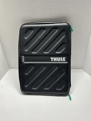Thule Black 14x10" Laptop Tablet iPad Hardshell Protector Case Travel Zip  - Image 1 of 3