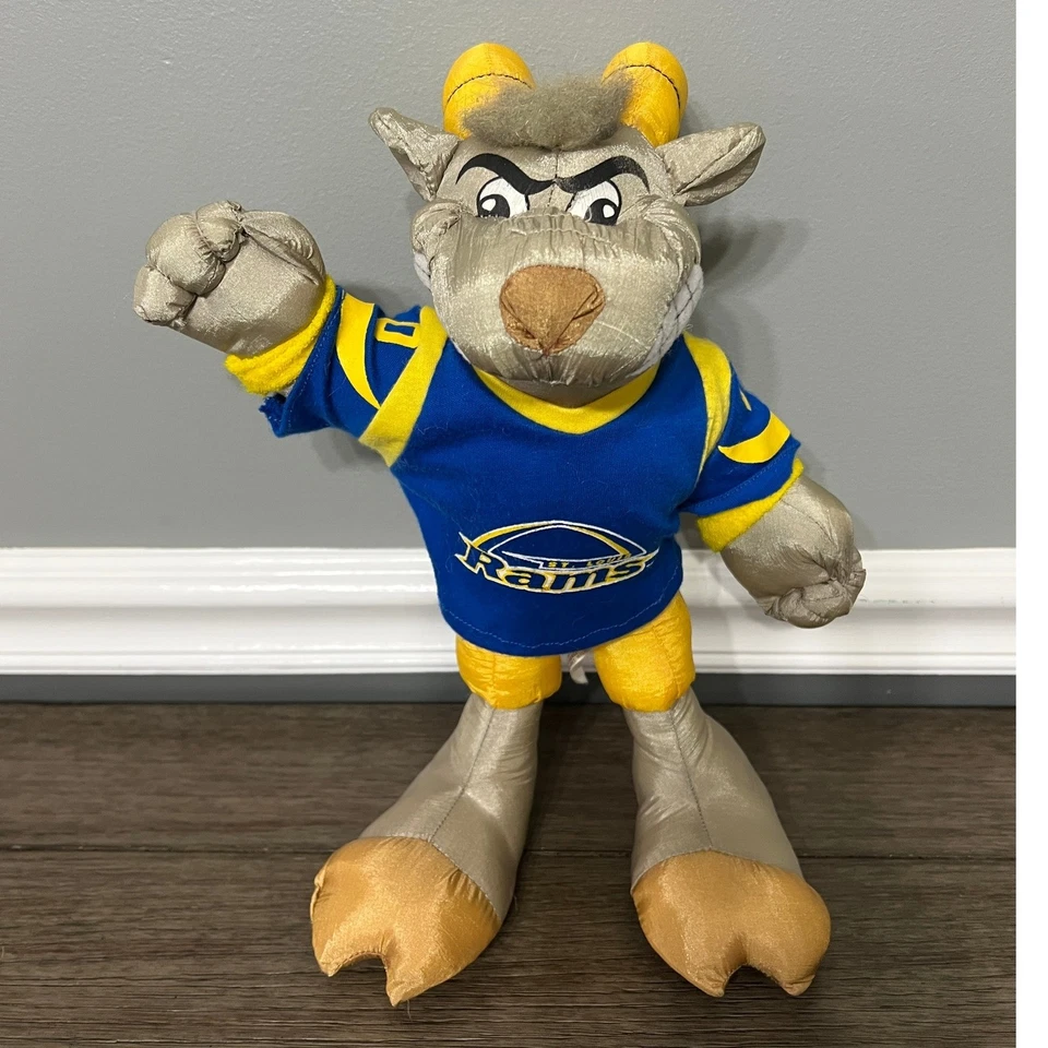 Juguete de peluche de colección Stuffins St. Louis Rams 1995 mascota equipo Foto 1 de 4
