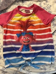 Trolls Poppy Rash guard Swim Top Size Small 5-6 - Picture 1 of 3