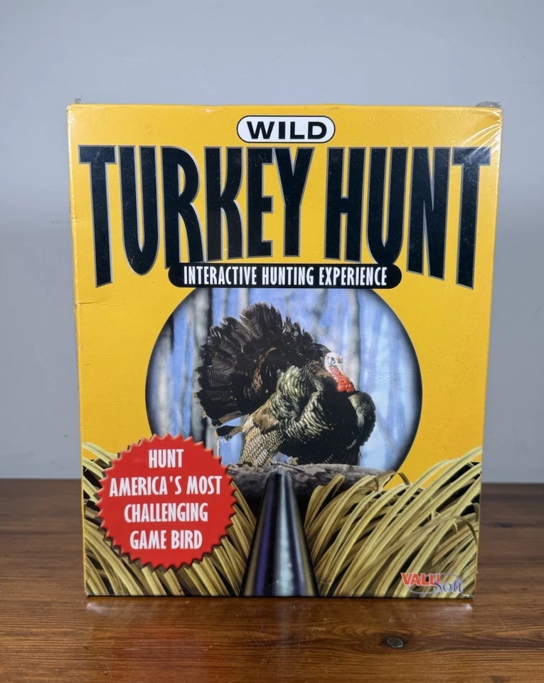 Vintage Wild Turkey Hunt Interactive Hunting Big Box PC Game - SEALED 1997 - Image 1 of 4