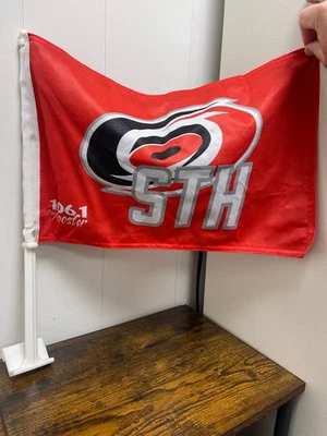 VTG NHL Hockey Carolina Hurricanes Car Flag LETS GO CANES! - Image 1 of 2