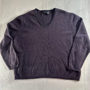 Vintage Xhilaration Damen Lammwollmischung V-Ausschnitt Pullover Sweater Gr. XL Aubergine - Bild 1 von 5