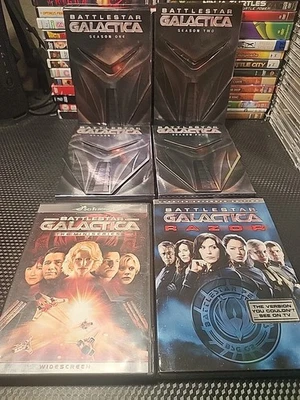 Battlestar Galactica Season 1-4, Mini Series, And Razor (NEW) DVD Lot - Image 1 of 4