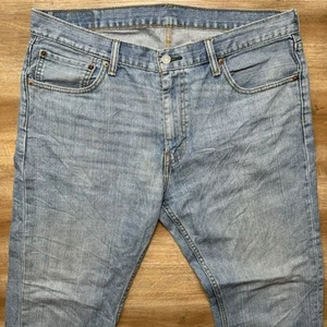 Levis 527 Jeans Men 36x30 Blue Slim Bootcut Washed Out Cowboy Western Whiskering - Picture 1 of 10