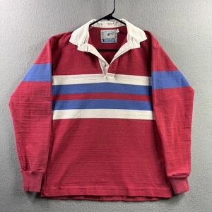 Vintage Lands End Rugby Shirt Herren Medium gestreift Langarm USA 90s - Bild 1 von 16