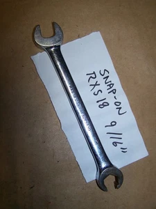 Snap-On Tools USA RXS18 SAE 9/16" Flare Nut 6 Point Wrench / Open-End Wrench - Picture 1 of 2