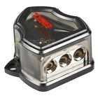 DS18 0 Gauge to 4 gauge 3 way Set Screw Ground Distribution Block AWG DB1034