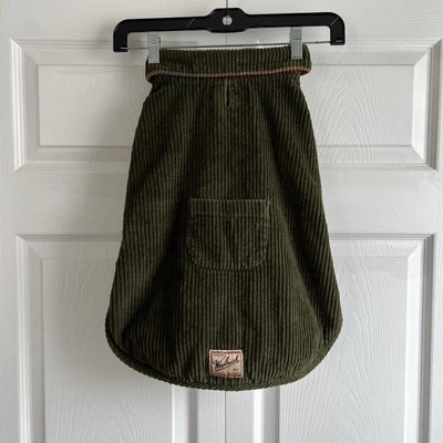 Woolrich Pet Small Dog Pocket Corduroy Green Brown Vest Jacket Coat Old Money - Image 1 of 4