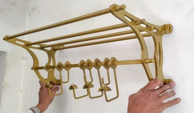 French Rack Luggage Train Wall Mounted Rack vintage Style luxury - Image 1 of 4