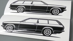 Pegatina Opel Kadett C Caravan Silhouette Opel Kadett C pegatina 2x negra nueva - Imagen 1 de 21