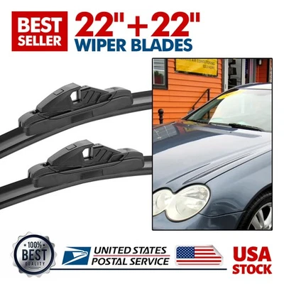 Limpiaparabrisas delantero para Mercedes-Benz CLK500 2003-2006 22"+22" 2 piezas Foto 1 de 4