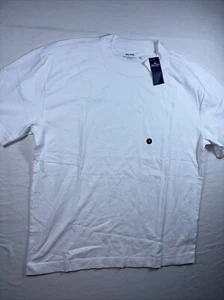 Hollister Mens Heavyweight Cotton T Shirt Solid White Sz M Boxy Fit NWT - Picture 1 of 4