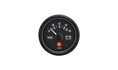 VDO SWITZERLAND MARINE 12V VOLTMETER BLACK - Image 1 of 4