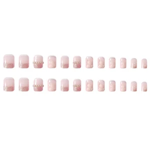 Summer Mountain Camellia Pearl Wearable Wearable Pseudo -nail Patch - Picture 1 of 5