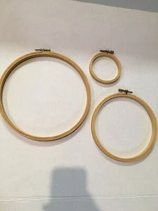 Wooden Round Adjustable Embroidery Hoop Set - Picture 1 of 2