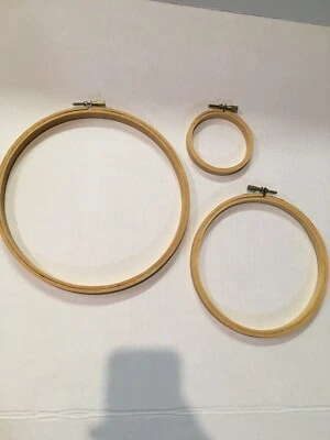 Wooden Round Adjustable Embroidery Hoop Set - Image 1 of 2