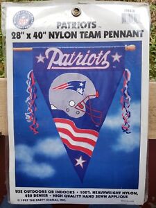 New England Patriots-Appliquéd Nylon Flag/Pennant-28"x40"-NFL