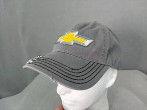Chevrolet Bowtie Logo Snapback Hat Bottle Opener Distressed Brim GM Official - Picture 1 of 23