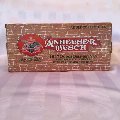 Dodge Anheuser Busch 1947 Ertl furgoneta de reparto con estuche de cartón banco Foto 1 de 2