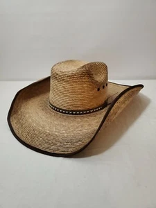 Nuevo Sombrero Bullhide Tyler Harr 15X Hoja de Palma Paja Vaquero Sombrero Occidental - Imagen 1 de 5