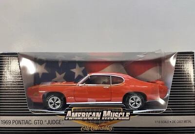 Pontiac Carousel 1969 rojo GTO Judge #7328 American Muscle Ertl. Grieta en sello Foto 1 de 4