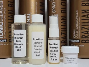 Brazilian Blowout Solution Steps 1,2, (2oz) & bonding spray 0.5oz ,mask .0.5oz K - Picture 1 of 3