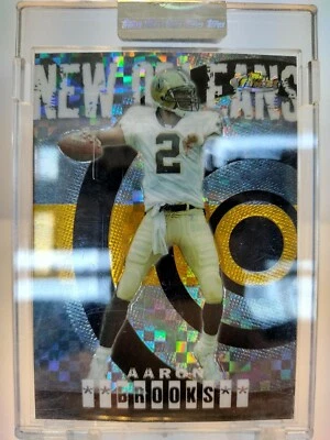 AARON BROOKS /150 GOLD X-FRACTOR 2004 Topps Finest Football REFRACTOR ENCASED #9 - Image 1 of 2