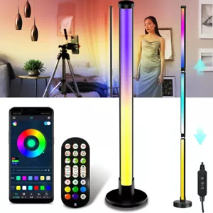LED RGB Stehleuchte Eckleuchte Stehlampe Lichtsäule Farbwechsel Farbig Ecklampe - Bild 1 von 15