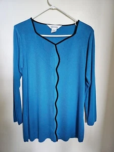 EXCLUSIVELY MISOOK - TOP BLACK TRIM SZ. S - Picture 1 of 4