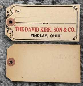 Lebensmittelgeschäft Anhänger Antik Original David Kirk 20er Jahre Old Stock Vintage NOS - Bild 1 von 3