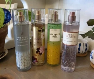 Bath & Body Works Fine Fragrance Body Mist - 8 oz, 4 Sents, Lot Of 4, New - Picture 1 of 20