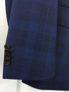 Hugo Boss Huge6/Genius5 costume 2 pièces homme années 40 bleu marine Lanificio Tesse laine coupe slim - Photo 1/18