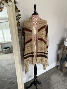 Ralph Lauren Tribal Aztec Southwestern Navajo Open Waterfall Cardigan Size XS/S - Picture 1 of 8