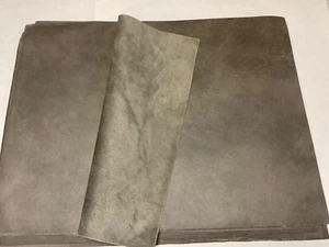 Large Leather panels 4 pieces 18" x 24" Very Soft first Quality Grey - Picture 1 of 8